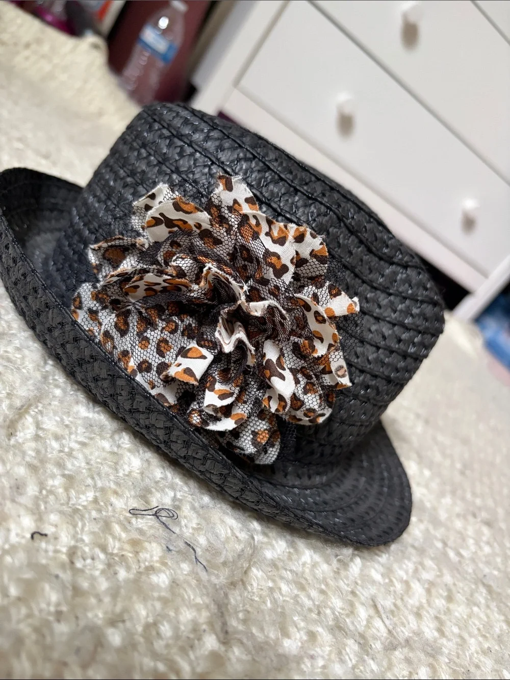 🌸The Children’s Place Girls Youth Size Medium (7-8) Brown Straw Hat